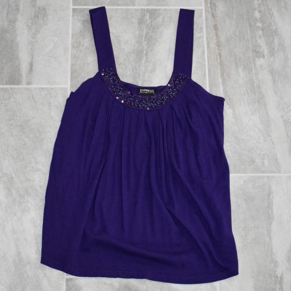 Purple Express flowy tank top